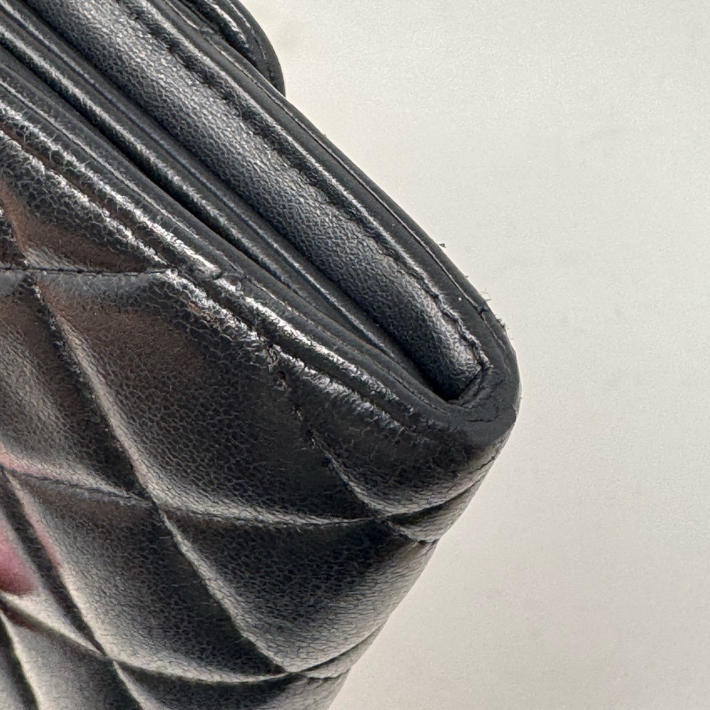 💯Authentic CHANEL Black Quilted Lambskin Classic Flap Continental Wallet - Picture 7 of 9